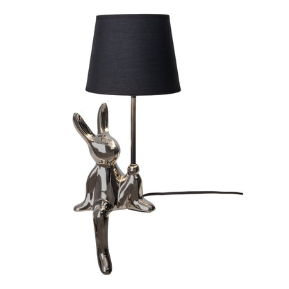 Keramische Tafellamp Helge Zwart/Zilver - 45 cm (Ø 18 cm)
