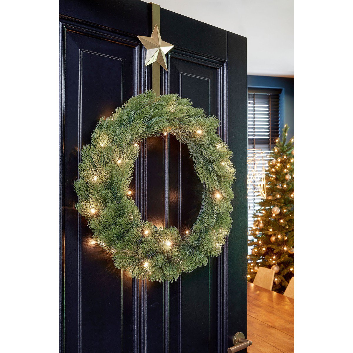 Kerstkrans Nagoya Verlicht Groen - Ø 60 cm
