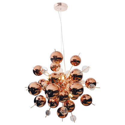 Hanger lamp "explosie" van metaal en glas, G9 - versies, hangende lamp voor eetkamer, woonkamer, gang of kantoor, Øca. 65 cm - OutHome