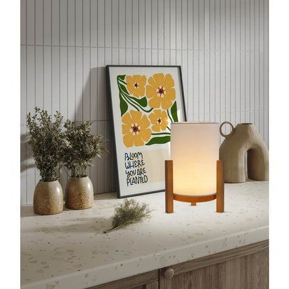 Acculamp Madita Wit/Naturel Touch - 32 cm (Dimbaar)