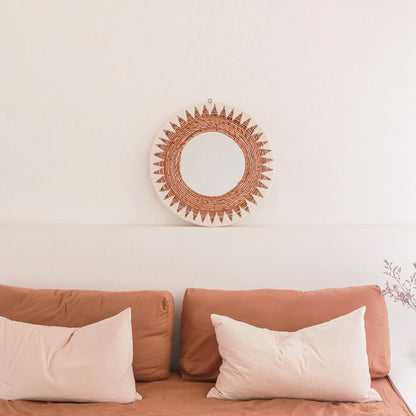 Wandspiegel Boho Awan Katoen - Ø 60 cm