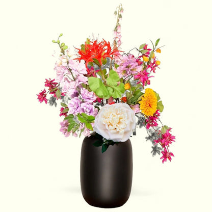 Kunstbloem Rose wit (Set van 2)
