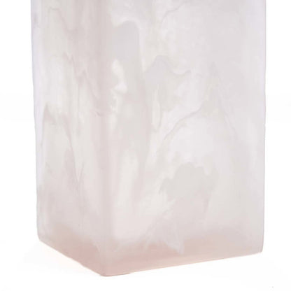 Zeepdispenser van hars roze/wit