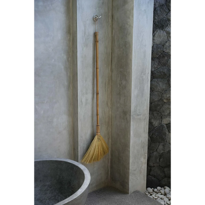 Decoratieve bezem Grote naturel 60 cm