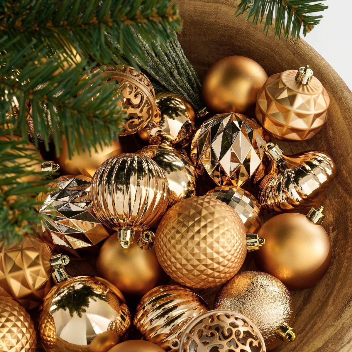Kerstbal baubles Koper