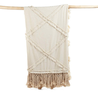 Katoen bedsprei Berber naturel