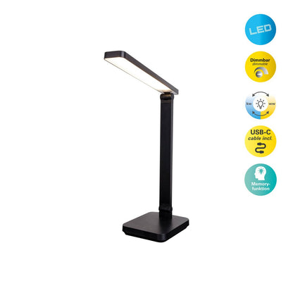 LED Tafellamp Mover Zwart - 38 cm (Dimbaar/CCT)