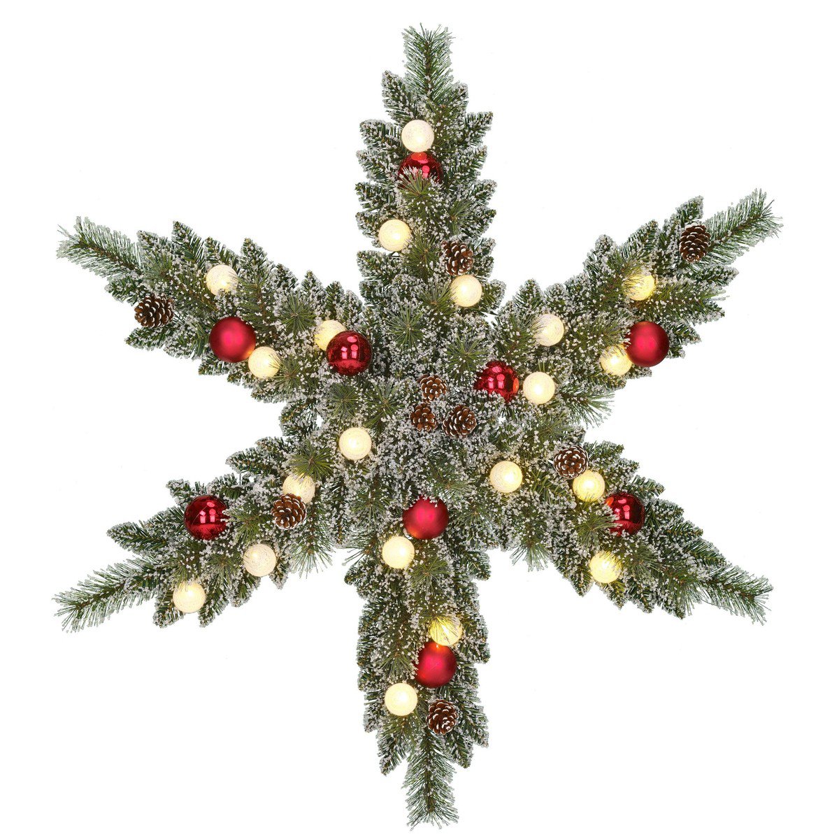 Kerstkrans Kaprun Verlicht Groen - Ø 90 cm