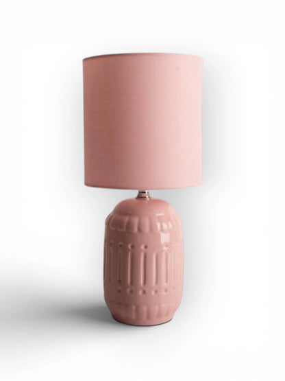 Keramische Tafellamp Erida Roze/Zalm (E14)