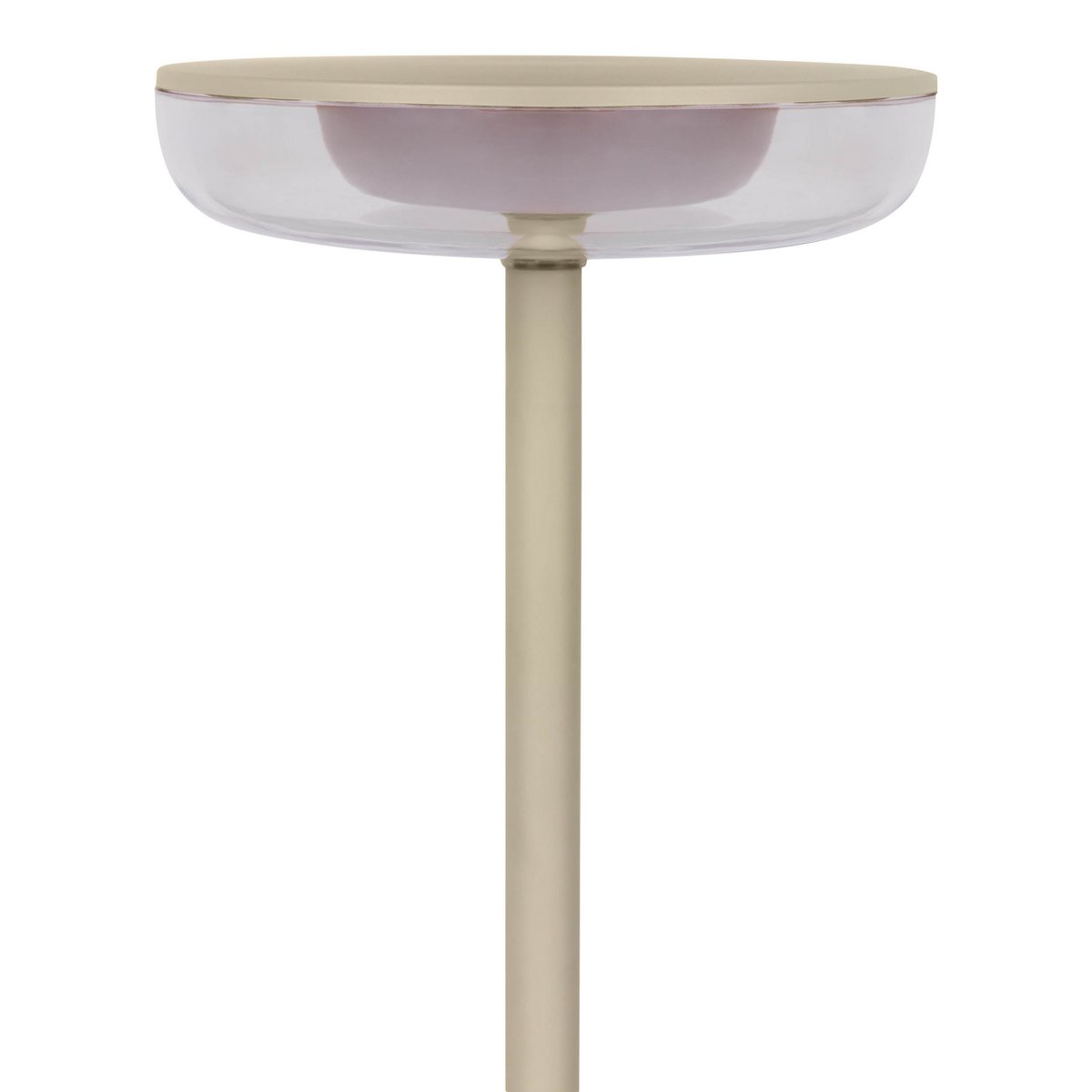 Noteloze tabletlicht "Pasi" voor buiten en binnen, gemaakt van metaal en plastic in beige, dimable, met aanraking en geheugenfunctie, ca. 26 cm hoog - OutHome