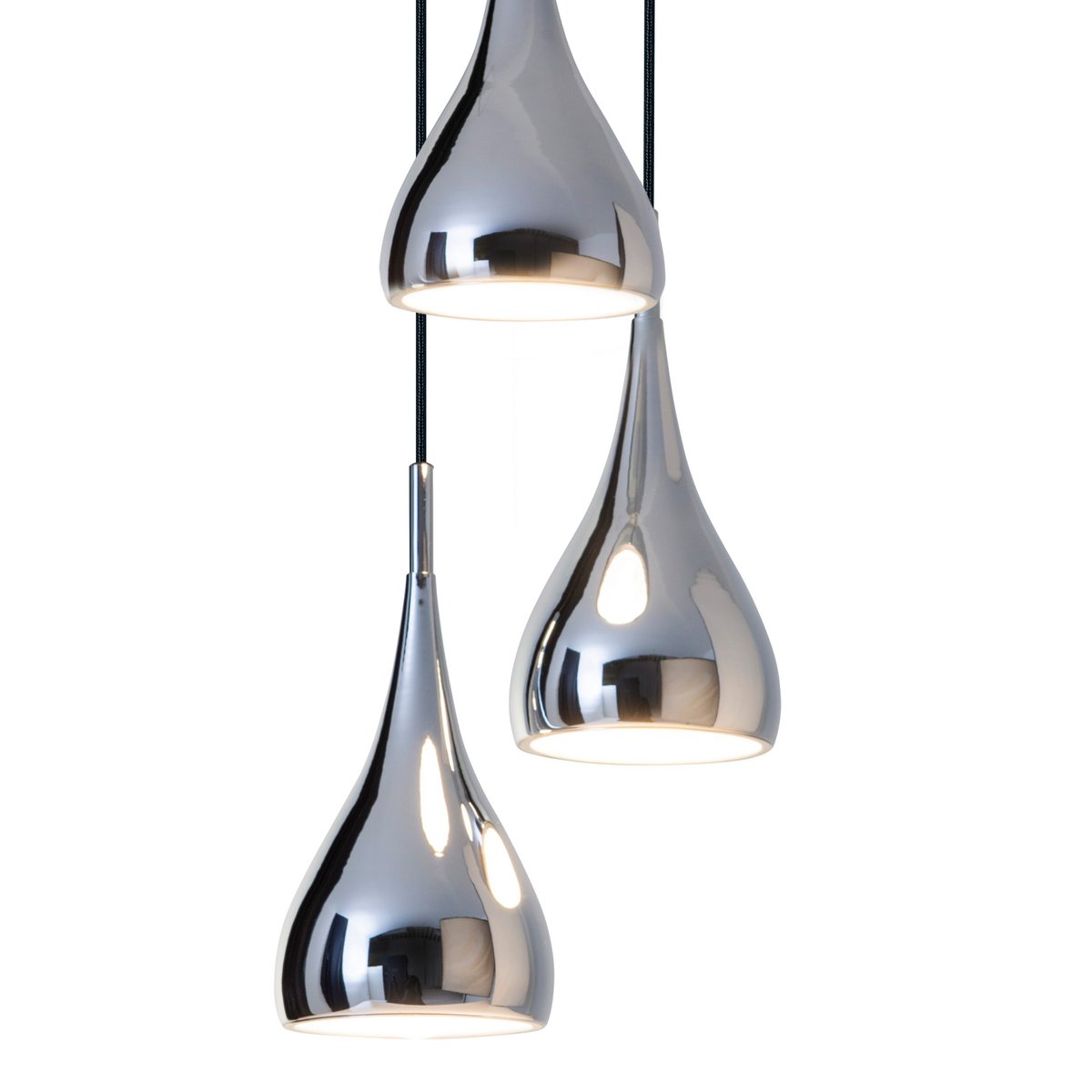 Hanglamp Stijl 3-Lichts Chroom - Ø 30 cm (E27)