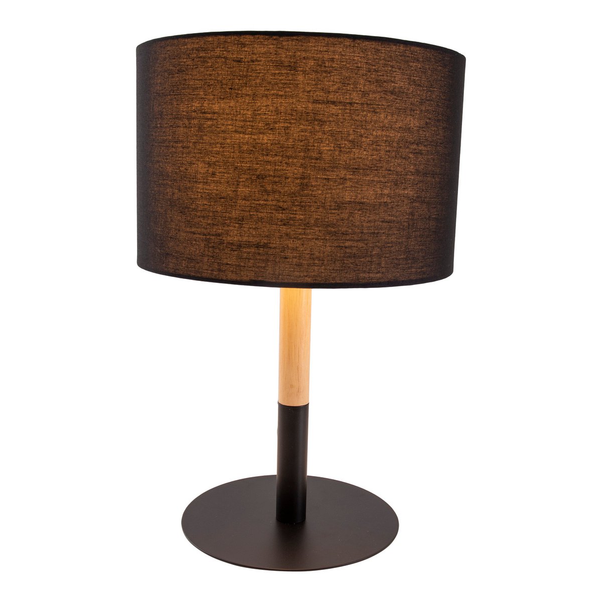 Tafellamp Tessile Zwart/Naturel - 37 cm (E14)