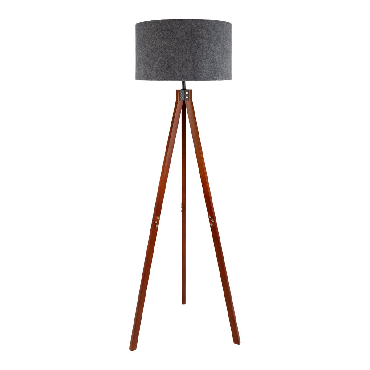 Vloerlamp Filco Hout/Kunststof Bruin/Grijs - 147 cm (E27)