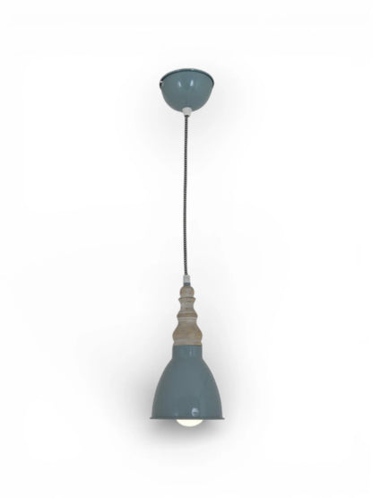 Metalen Hanglamp Delhi Grijsgroen (E27)