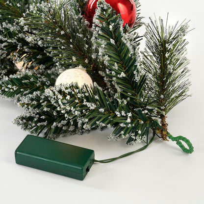 Kerstslinger Kaprun Verlicht Groen - 180 cm