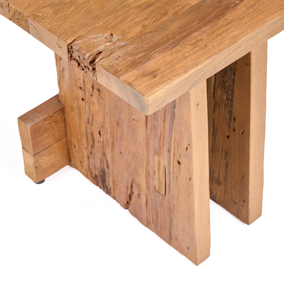 Teakhouten kruk Block naturel