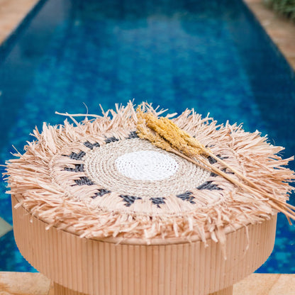 Placemat Pagu Raffia Franjes - 45 cm (Set)