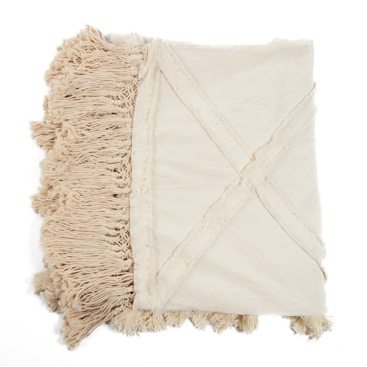 Katoen bedsprei Berber naturel