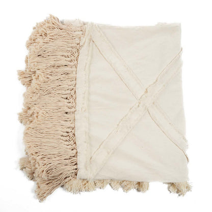 Katoen bedsprei Berber naturel