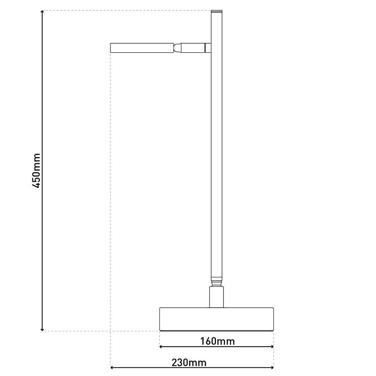 Snoerloze Tafellamp Lupa Zwart - 45 cm (Touch/Dimbaar)