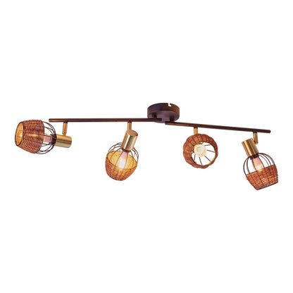 Plafondlamp Corbis 4-Lichts Zwart/Goud - 78 cm (E14)