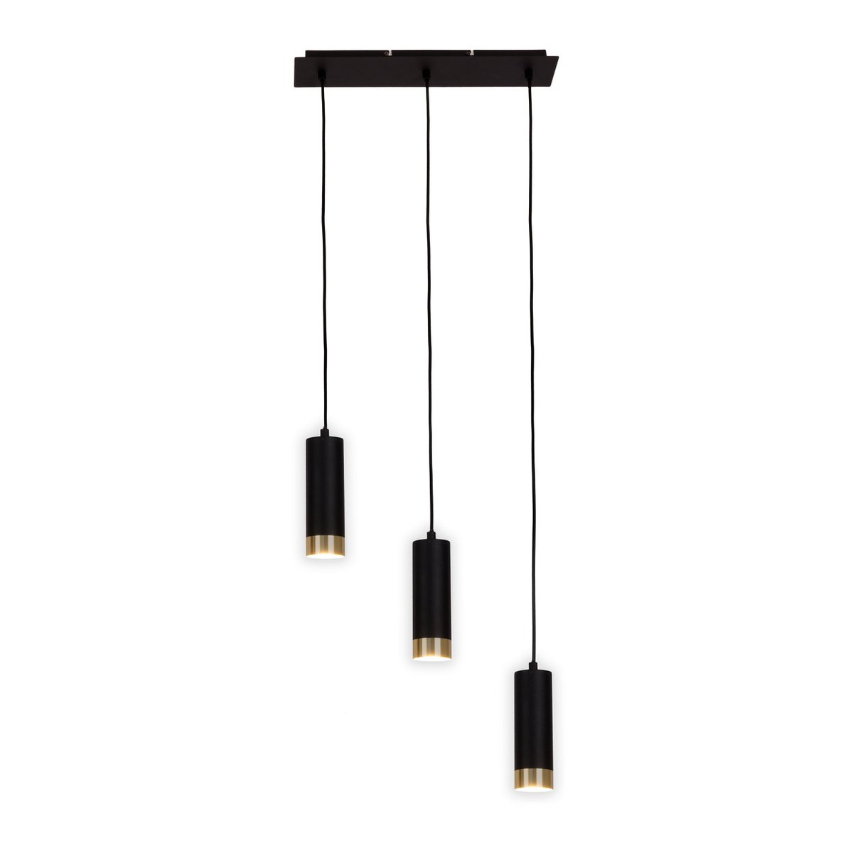 Hanglamp Fridu 3-Lichts Mat Zwart - 48 cm (GU10)