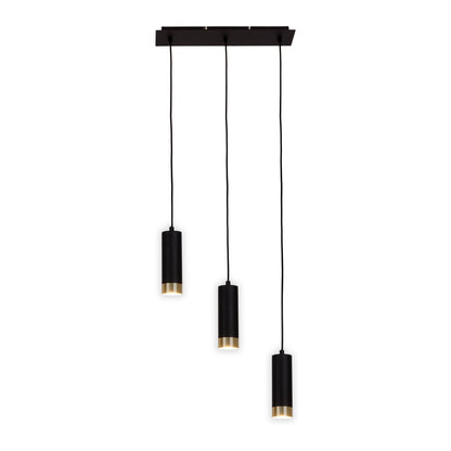 Hanglamp Fridu 3-Lichts Mat Zwart - 48 cm (GU10)